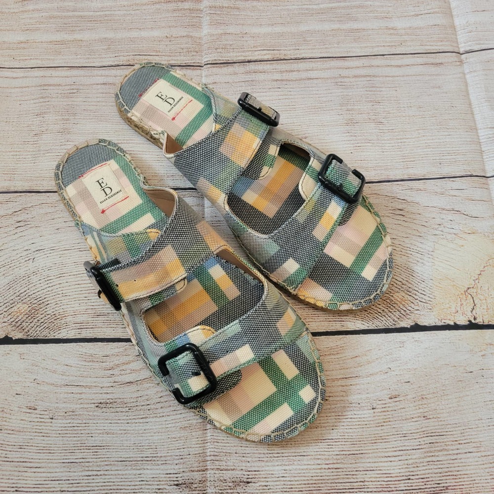 ELLEN DEGENERES Madras Sadie plaid sandal 8